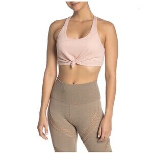Alo Yoga Ribbed Knot Sports Bra Crop Top Nectar Size Large